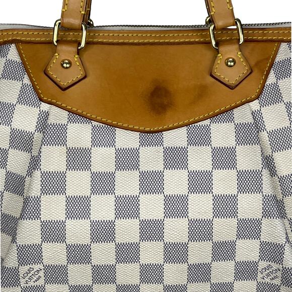 Louis Vuitton Siracusa MM Damier Azur Canvas Two Way Bag Tote Crossbody Spain - Picture 8 of 16